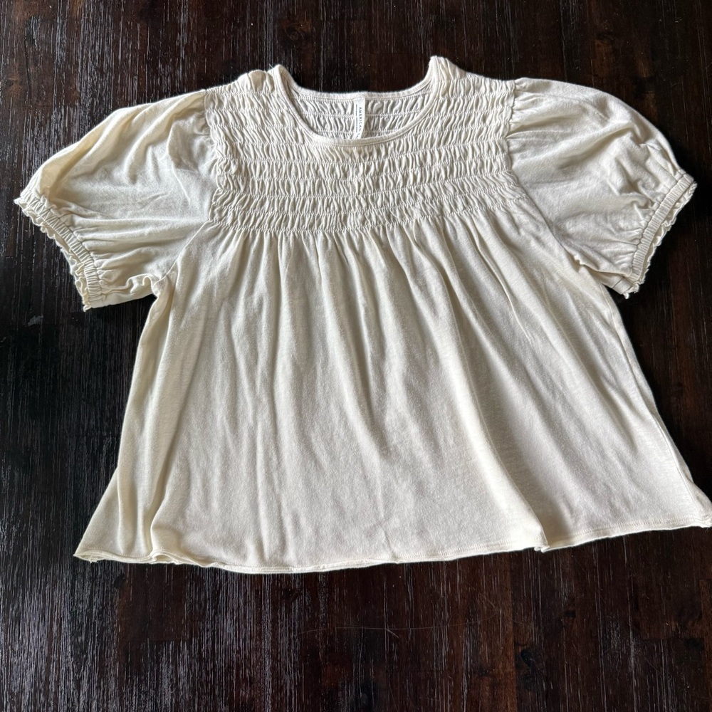 American Eagle Outfitters Cream Blouse